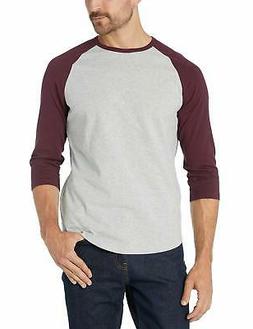 Amazon Essentials Men's Slim-Fit 3/4 Sleeve Baseball T-Shirt